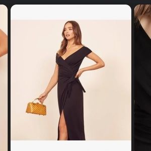 Reformation sage wrap dress